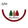 Reusable Winter Ornament Christmas Bunting Fan Flag, 33 x 18 Inch Merry Hanging Flags with Flag Snowman Tree Green Elf Gnome Pattern, Outdoor