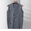 Men's Thickened Sleeveless V-neck Sleeveless Knitted Sweater Pull-up Base Vest