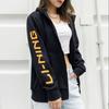 Li Ning Sports Fashion Series Logo Printed Теплая флисовая подкладка с капюшоном на молнии Куртка унисекс Черная AWDPD23-11