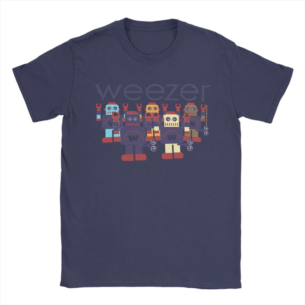 Unisexs Weezer Band T Shirt Cotton Clothes Humorous Short Sleeve Crewneck Tees Birthday Present TShirts