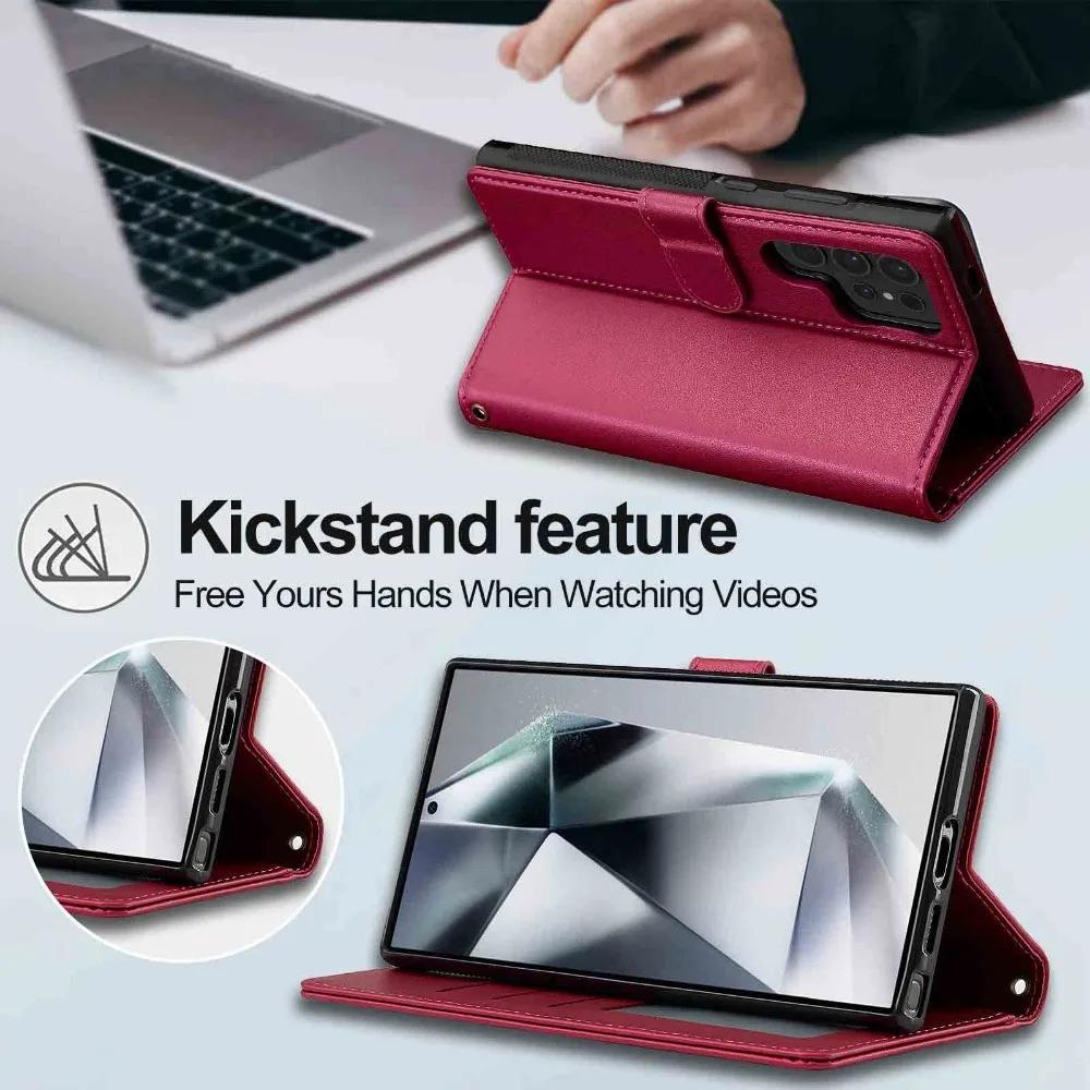 Съемный чехол-кошелек для Samsung Galaxy S25 Ultra S24 FE S21 S23 S22 Plus A55 A54 A35 A16 A15 A14 A36 A56 чехол-держатель для карт