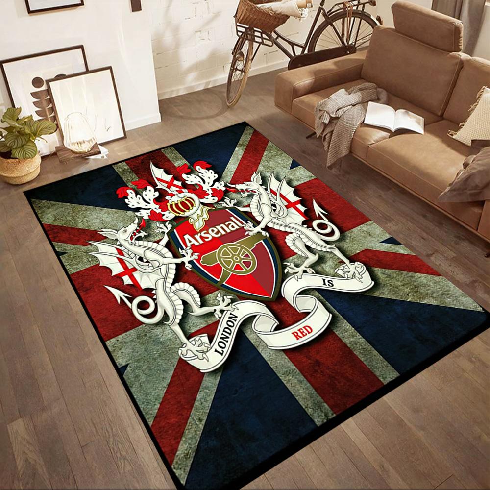 Arsenal Area Rug Perfect for Living Rooms Decorate room Dining Room Hallway Anti-slip Rug Anime Office Decor Perfect Birthday/Christmas Gift Idea