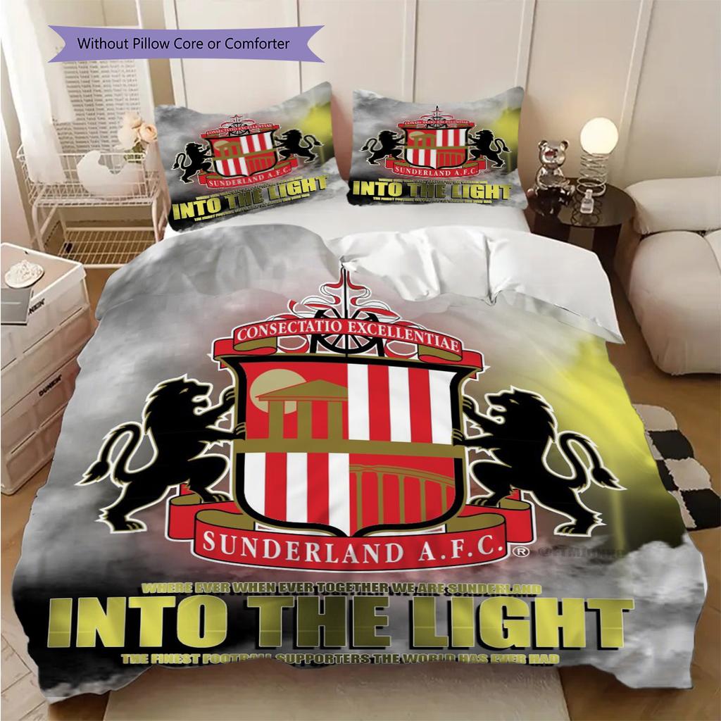 Sunderland Heritage Emblem Bedding (1 * duvet cover + 2 * pillowcase, without core) 2D Flat Christmas birthday gift Bedding set