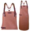Unisex PU Leather Apron Waterproof Oilproof Kitchen Baking Barber Work