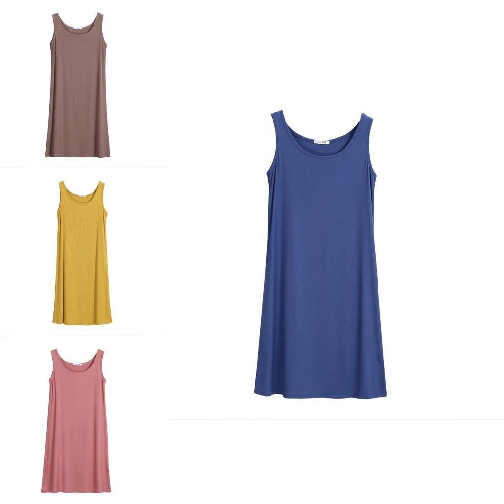 Женское платье-туника без рукавов из высококачественной хлопковой смеси для непринужденного стиля