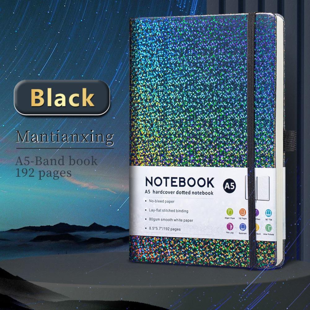 Блокнот А5 Блестящий 192 страницы в линейку Блокнот с блестками Блокнот Блокнот в твердом переплете в клетку для девушек женщин
