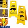 2 PCS Safety Dog Vomit Sign Wet Floor Cat Vomit Sign Funny Warning Sign  Decoration