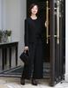 Траурные черные формальные брюки Большие длинные черные брюки [Niners] Одежда, Женская одежда, Костюм, Размер, Длина, Стираемый, Костюм, Блузка, Комплект, NGR-2139 (Нет.
