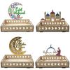 Wooden Decorations Eid Mubarak Ramadan Kulbang Table Decoration Dessert Tray