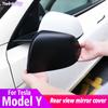 For Tesla -2022 Model 3/Y Car  ABS Rear View Mirror Cover Door Side Rear View Mirror Protective Shell Accessories