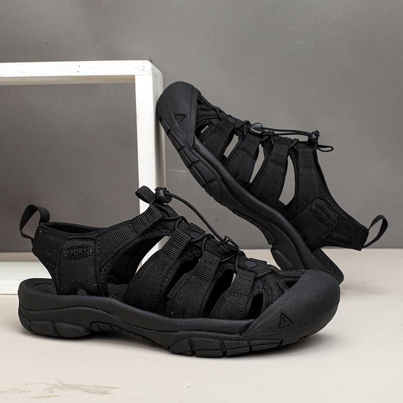 Новые летние мужские сандалии из натуральной кожи, классическая повседневная обувь, мужские уличные пляжные сандалии, римские летние мужские водные туфли, размер 35-46
