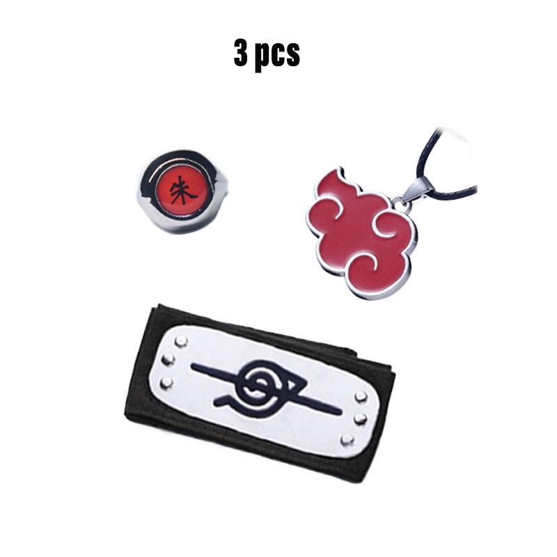 Набор ожерелий-колец в стиле Наруто, АБС-пластик, подарок для фаната аниме, персонажи)