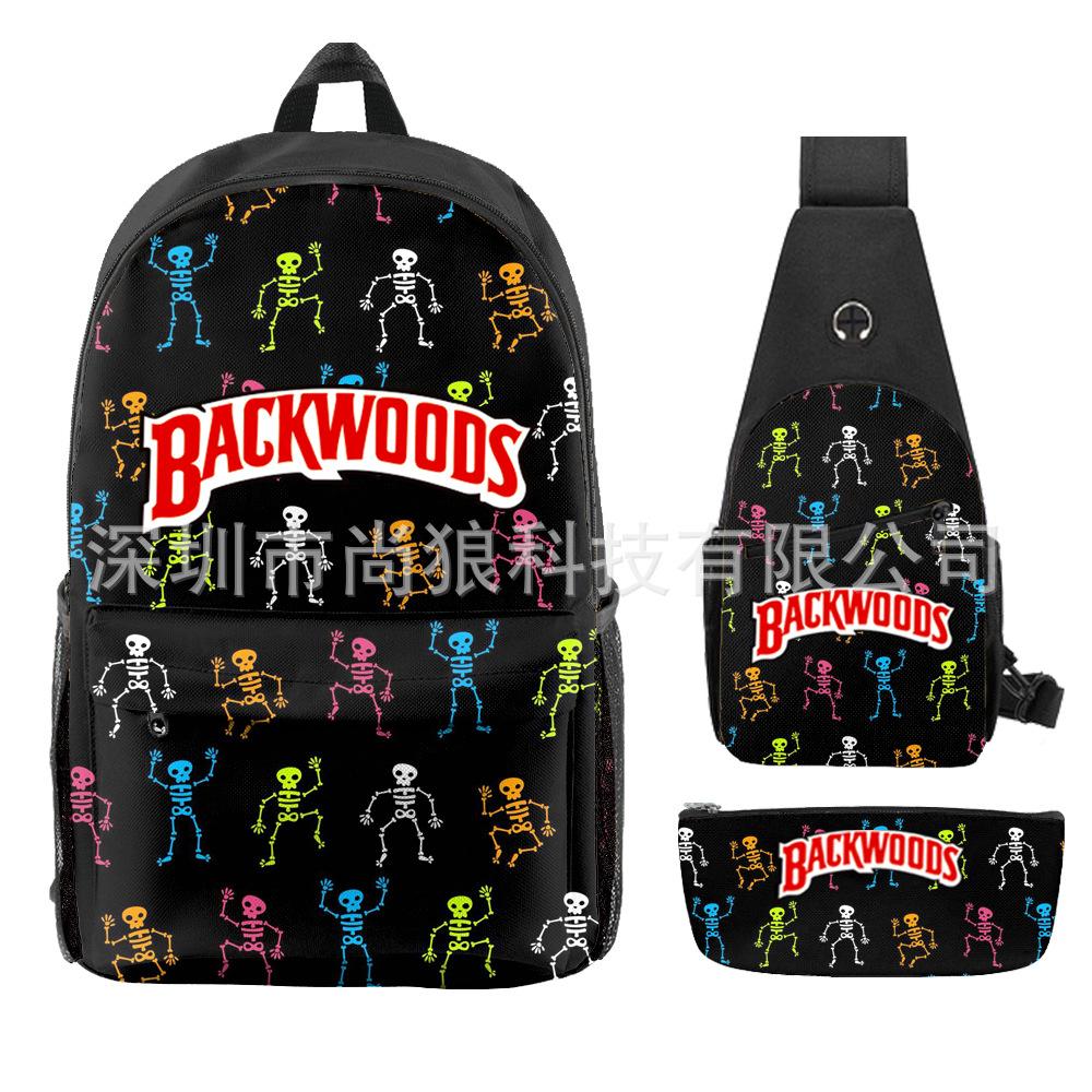 Школьный рюкзак для ученика Backwoods Рюкзак Сумка через плечо Школьная сумка Рюкзак большой емкости Водонепроницаемый рюкзак