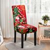 Christmas Dining Chair Cover Elastic Spandex Santa Claus Pattern Chair Slipcovers Cartoon Home Decoration Chair Covers