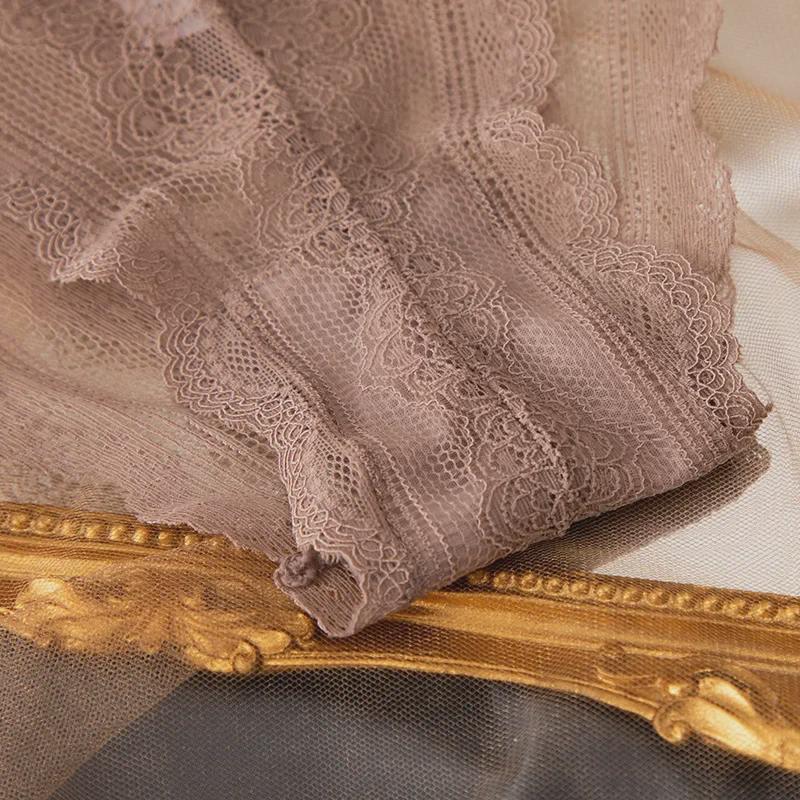 Women's Seamless Low-Waist Ultra-Thin Lace Briefs with Sexy Thin Straps