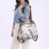 Бохо-узор с дикими цветами, ретро-графика, нейлоновая сумка-тоут, женская многоразовая сумка-шоппер для женщин, кошельки и сумки, сумка для покупок из ткани