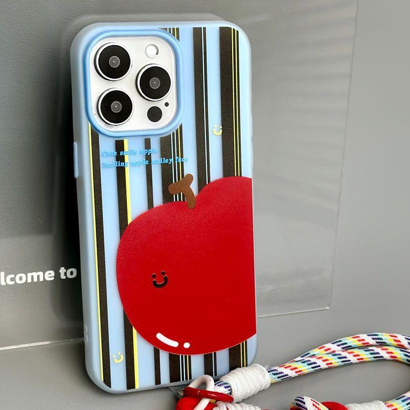 Apple smiley face is suitable for iPhone16/17promax mobile phone case Apple 15 skin matte 14 2-in-1 Air
