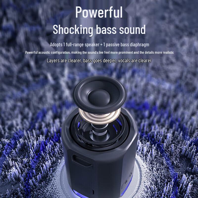 SEE ME HERE E5 Mini Portable Bluetooth Speaker CN plug (adapter included)