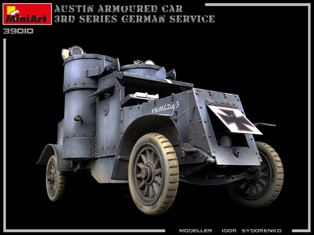 Miniart Scale Austin Type 3 Armored Car Full Interior Plastic Model Kit MA39010 1/35 (German, Austrian, Hungarian, Finnish)