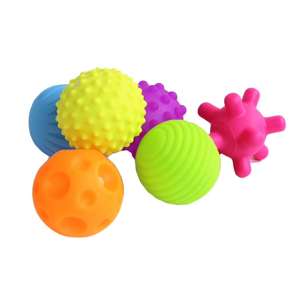 Yousheng Touch Multiple Textured Baby 6Pcs Sensory Balls with BB Sound Bath Education Toy