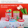 Рождественский держатель для карандашей, декоративный держатель для ручек, контейнер для карандашей, украшение стола для ручек, карандашей, инструментов для макияжа, пульт дистанционного управления