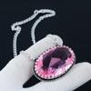 Ювелирное ожерелье с розовым кунцитом, ожерелье из стерлингового серебра 925 пробы с розовым кунцитом, подвесное ожерелье для свадебных подарков, ожерелье для женщин