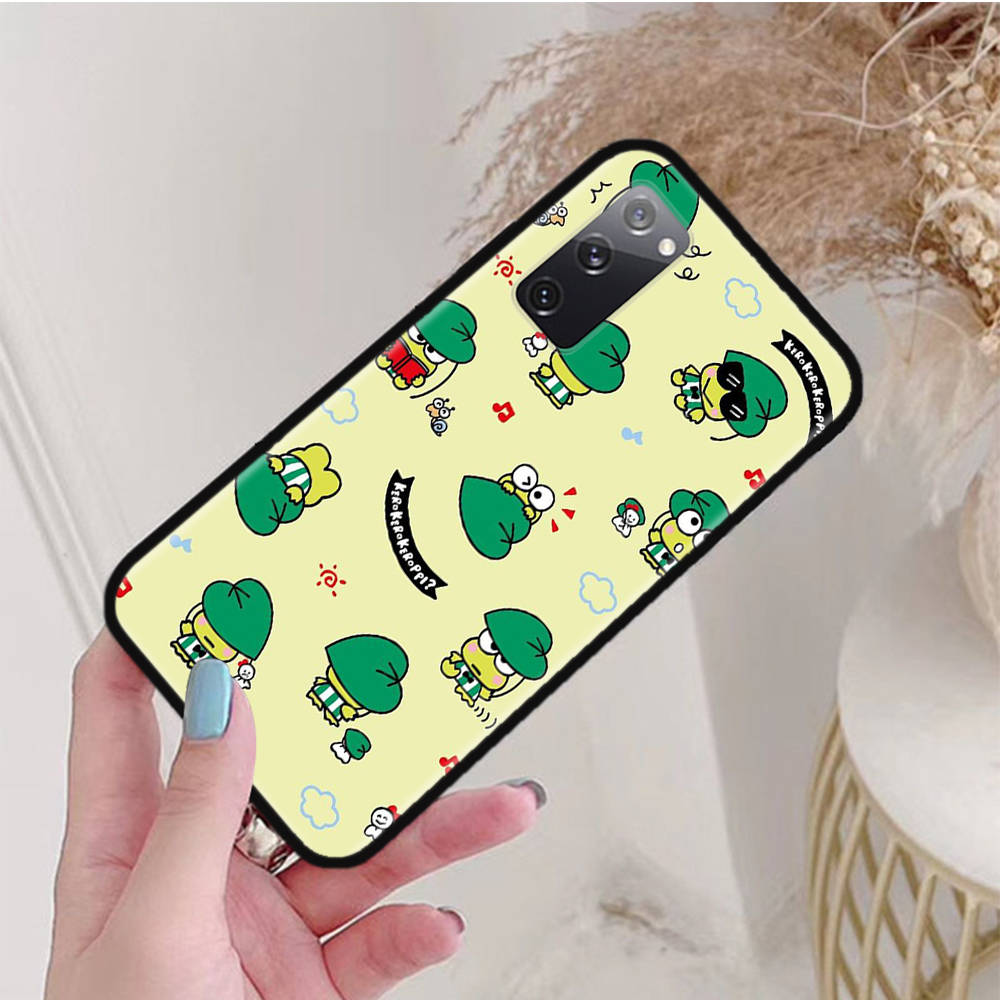 Black Case for iPhone 16 15 Plus 14 13 12 11 Pro 8 6 SE XR XS Max P30 Nova 5T Y5P Y6 Y7 Y8P Y9 Realme C30 C33 C31 L-23 Frog Keroppi