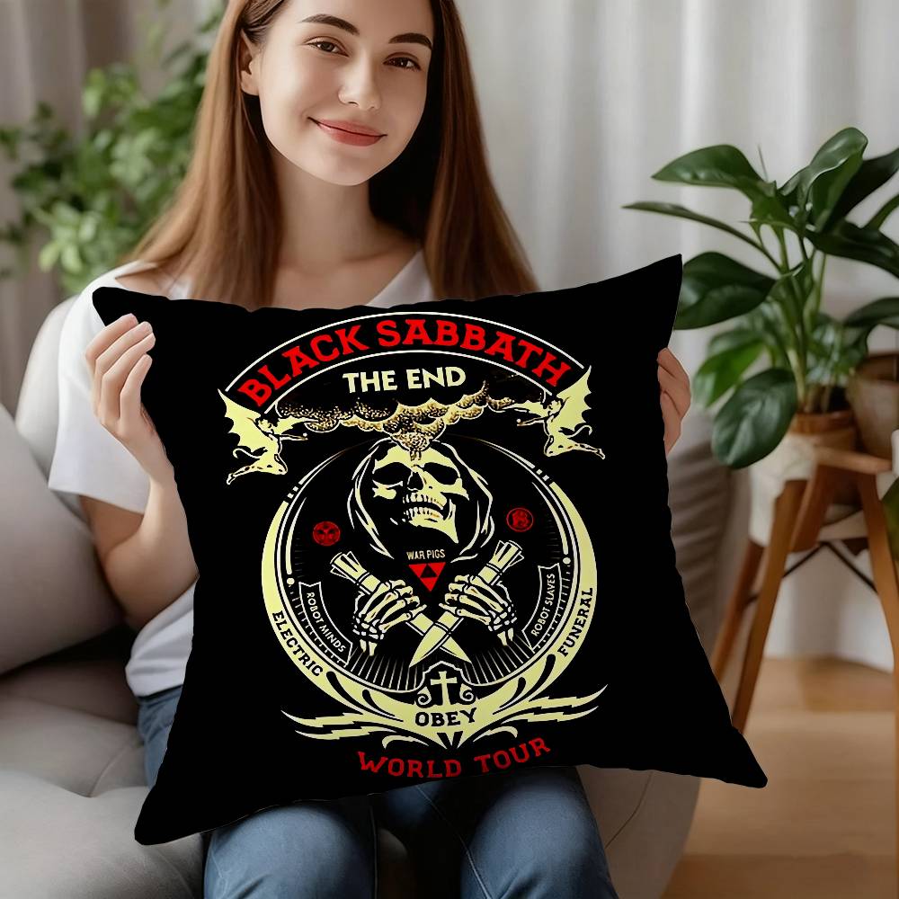B-Black S-Sabbath Наволочка Декоративная для дивана Домашняя Двусторонняя печать Короткий плюш Наволочка для подушки-подушки Праздничный подарок
