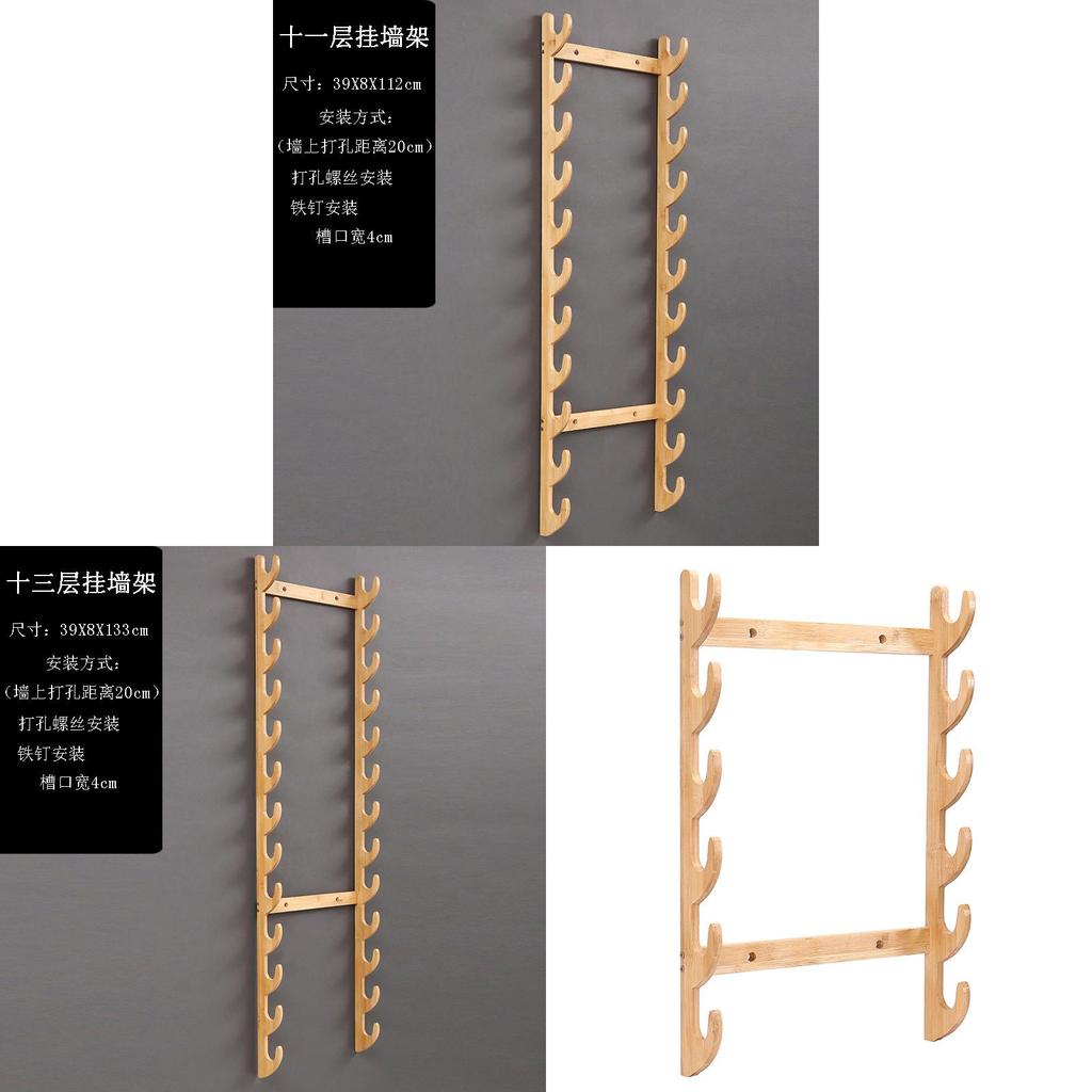 Wooden Sword Display Shelf With Multilevel Wall Mount For Collectors And Home Decor