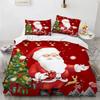 3D Christmas Duvet Cover Microfiber Santa Claus Comforter Cover Cartoon Bedding Set Twin King Quilt Cover With Pillowcases
