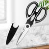 Kitchen Scissors Multi Functional Stainless Steel Chicken Bone Scissors Panda Scissors Kitchen Home Bone Scissors Meat Scrapers Fish Scale Scissors