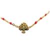 [R0227] - Golden Red 'Tree of Life' Steel Designer Necklace - 10x8 Mm