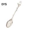 Heavy Duty Tea Scoop Engraved Flower Pattern Hard Ice Cream Dessert Scoop Scooper
