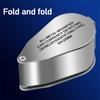 Jeweller Loupe Folding Magnifying Jewelry Eye Magnifier With LED Light Illuminated LED Currency Detecting/Jewlers 40X