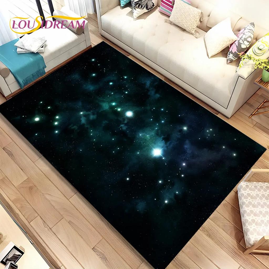 Коврик Galaxy Universe Space Stars, ковер для дома, гостиной, спальни, дивана, коврик для двери, детский нескользящий напольный коврик HD