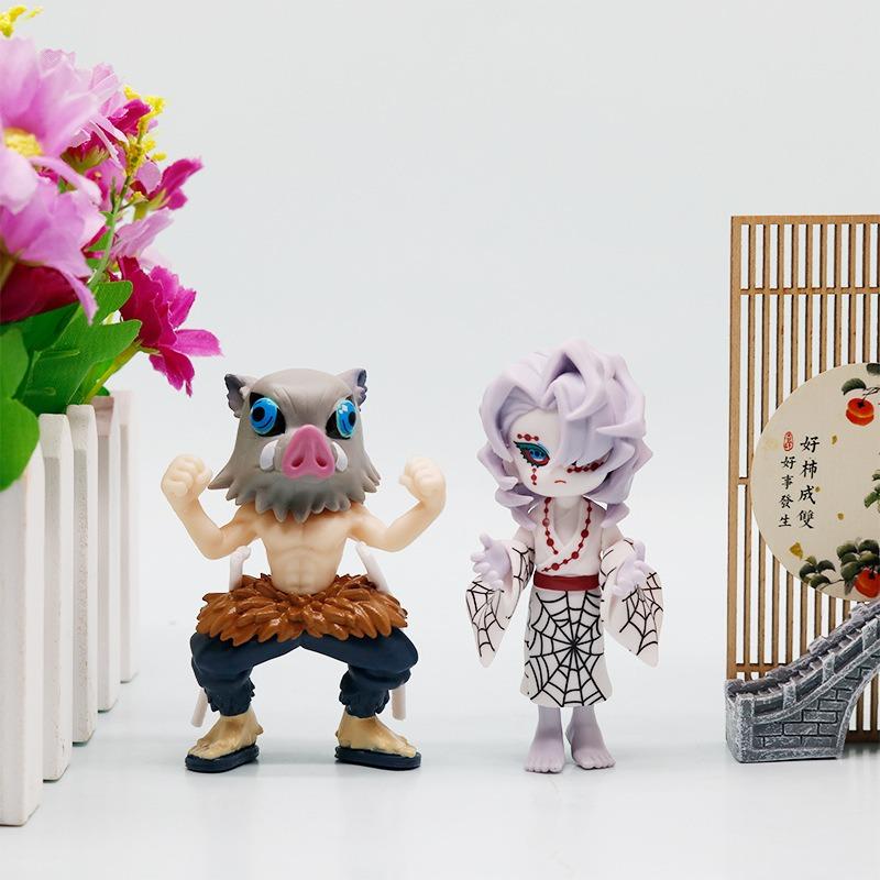 Аниме Клинок, рассекающий демонов Kimetsu no Yaiba Многоформная Фигурка Сюрприз Бобы Танджиро Фигурка Действия Воин ПВХ Модель Рождественский Подарок