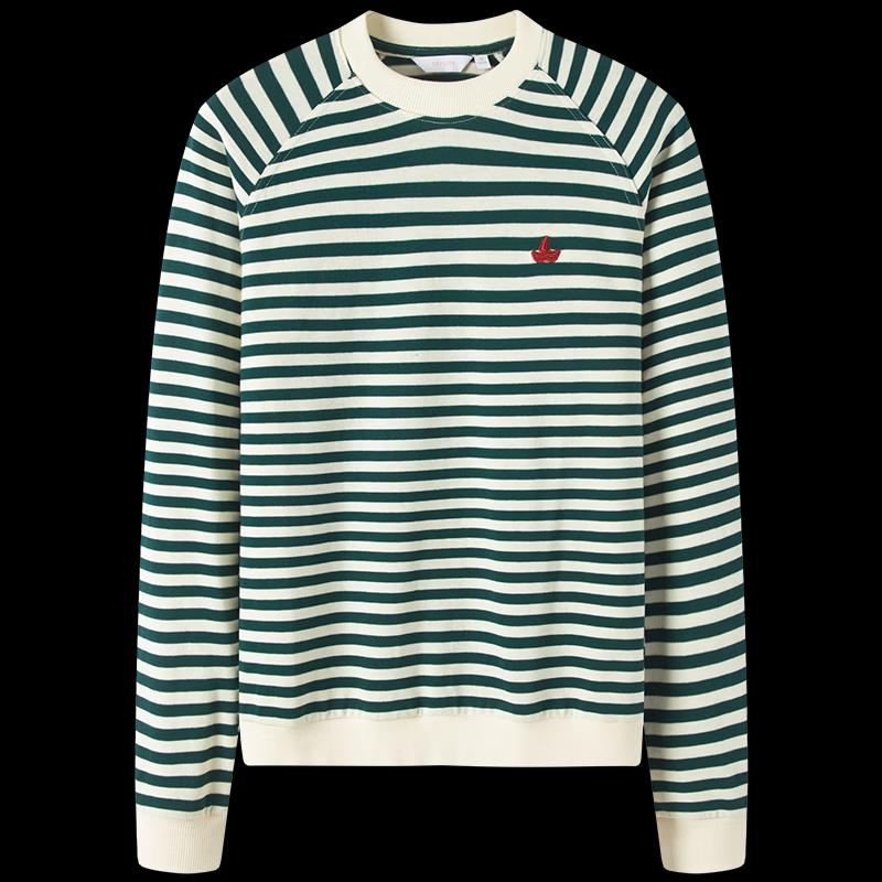 Navigare Женский полосатый хлопковый свитшот с высоким воротом