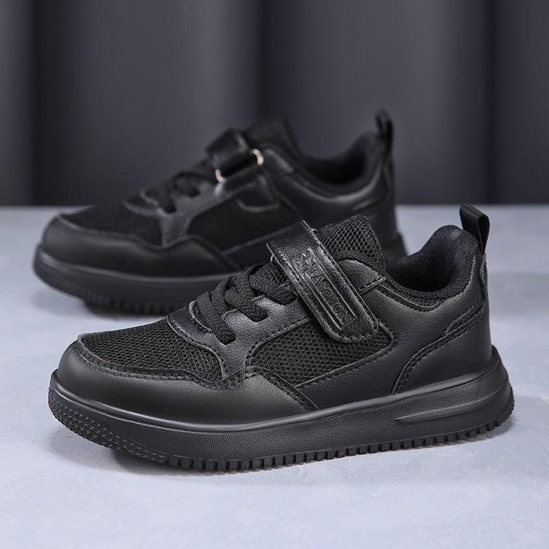 Youth style shoes Kids Black Mesh Running Shoes Boys Girls Lightweight Breathable Casual Sneakers School Outdoor Use