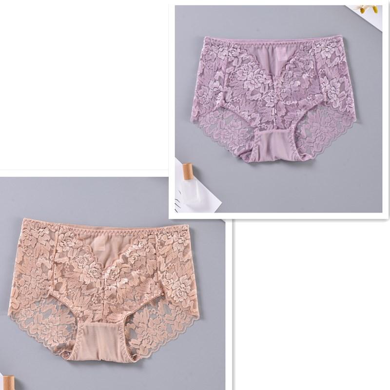 Женские трусики больших размеров, сексуальное нижнее белье, кружевные трусики, нижнее белье со средней талией