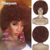 Кудрявые короткие афро-парики Черный натуральный синтетический парик для женщин Термостойкое волокно Афро-американский парик
