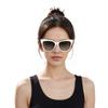 Balenciaga Sunglasses With Blue Lenses And White Frame Women sunglasses BB0102SA-004-57