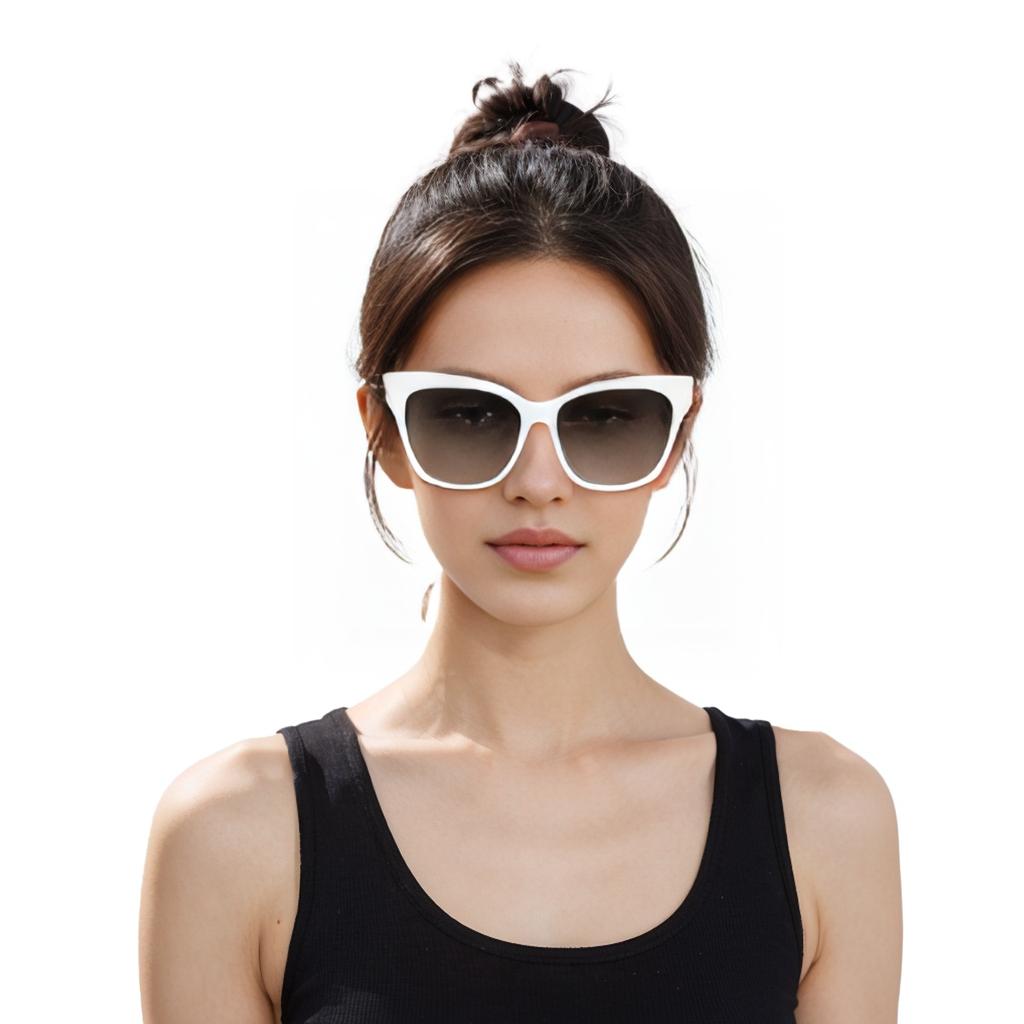 Balenciaga Sunglasses With Blue Lenses And White Frame Women sunglasses BB0102SA-004-57