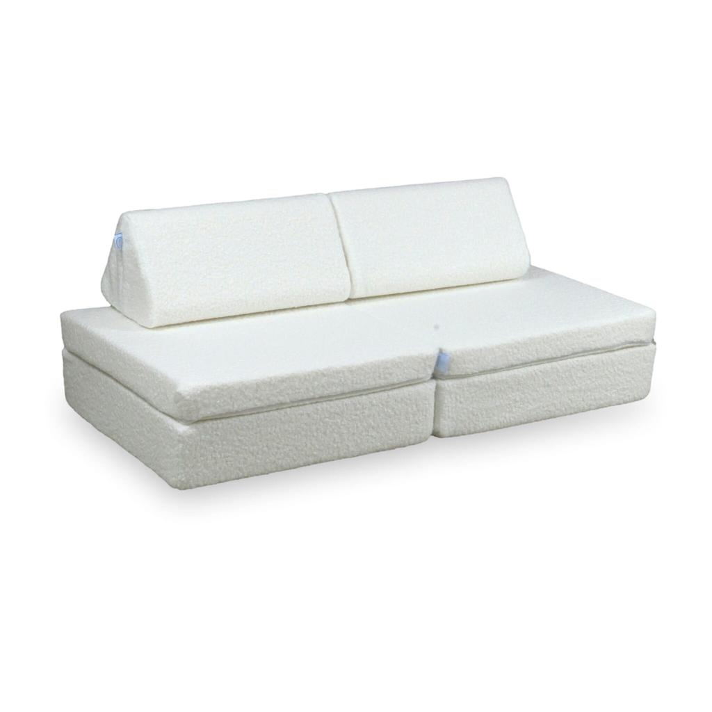 Montessori Comfort Boucle Mini Play Sofa White
