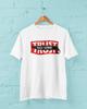 Футболка с принтом "Не доверяй никому" на молнии Streetwear Tee Унисекс Хлопковый Топ B2