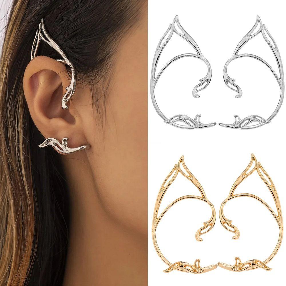 Ear Cuff Cat Ear Hollow Ear Clips Zinc Zinc Alloy Elf Ear Clip Cute   Women