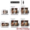 2D flat printing 2pcs Party Curtains Cave Entrance Arch Rock Sunset Digital Printed Polyester Drapes Family Party Decoration Use