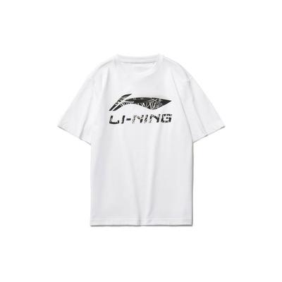 Футболка с логотипом Sports Fashion Series с круглым вырезом и заниженными плечами, мужская белая AHSR543-1