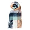 Moonbat Estaa Volume Check Deep Blue X Brown (Esta) Web-Exclusive Scarf, Pattern, 60283,