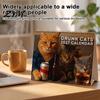 Cute Animal Calendar Gifts for Cat Lovers 2027 Drunk Cats Calendar, Funny Wall with 12 Creative Monthly Schedule Hilarious Drinking Illustration,