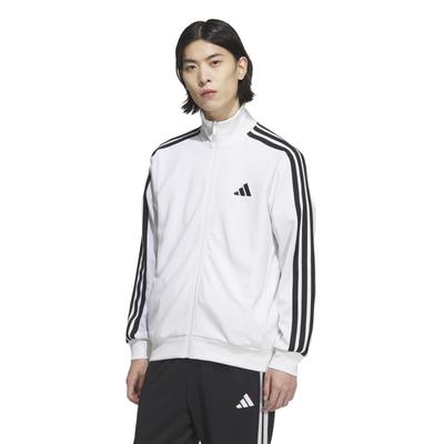 Adidas JZR00 Тренировочная куртка Белая Размер L Мужская Топ с 3 полосками, Обязательный топ, (JV6979),